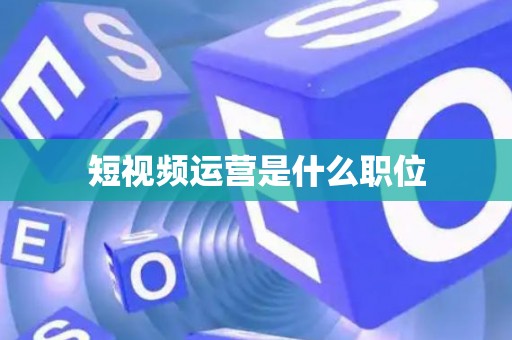 短视频运营是什么职位